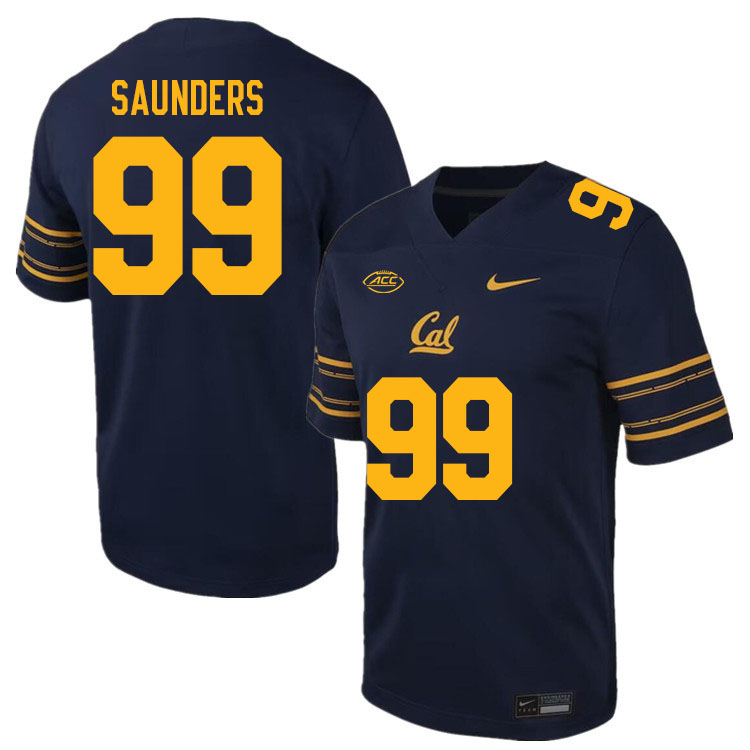 Men #99 Ethan Saunders California Golden Bears ACC Conference College Football Jerseys Stitched Sale